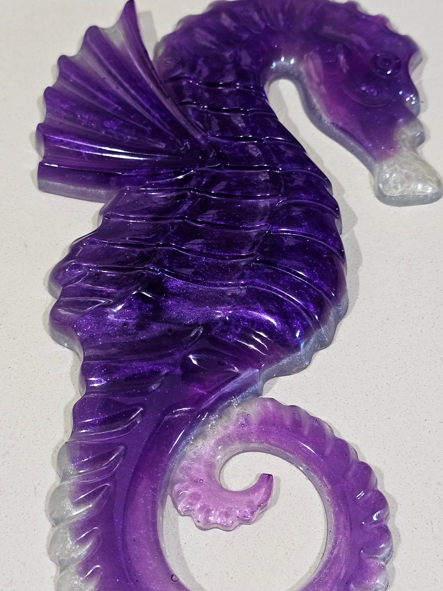 Seahorse Hanging Art -Purple