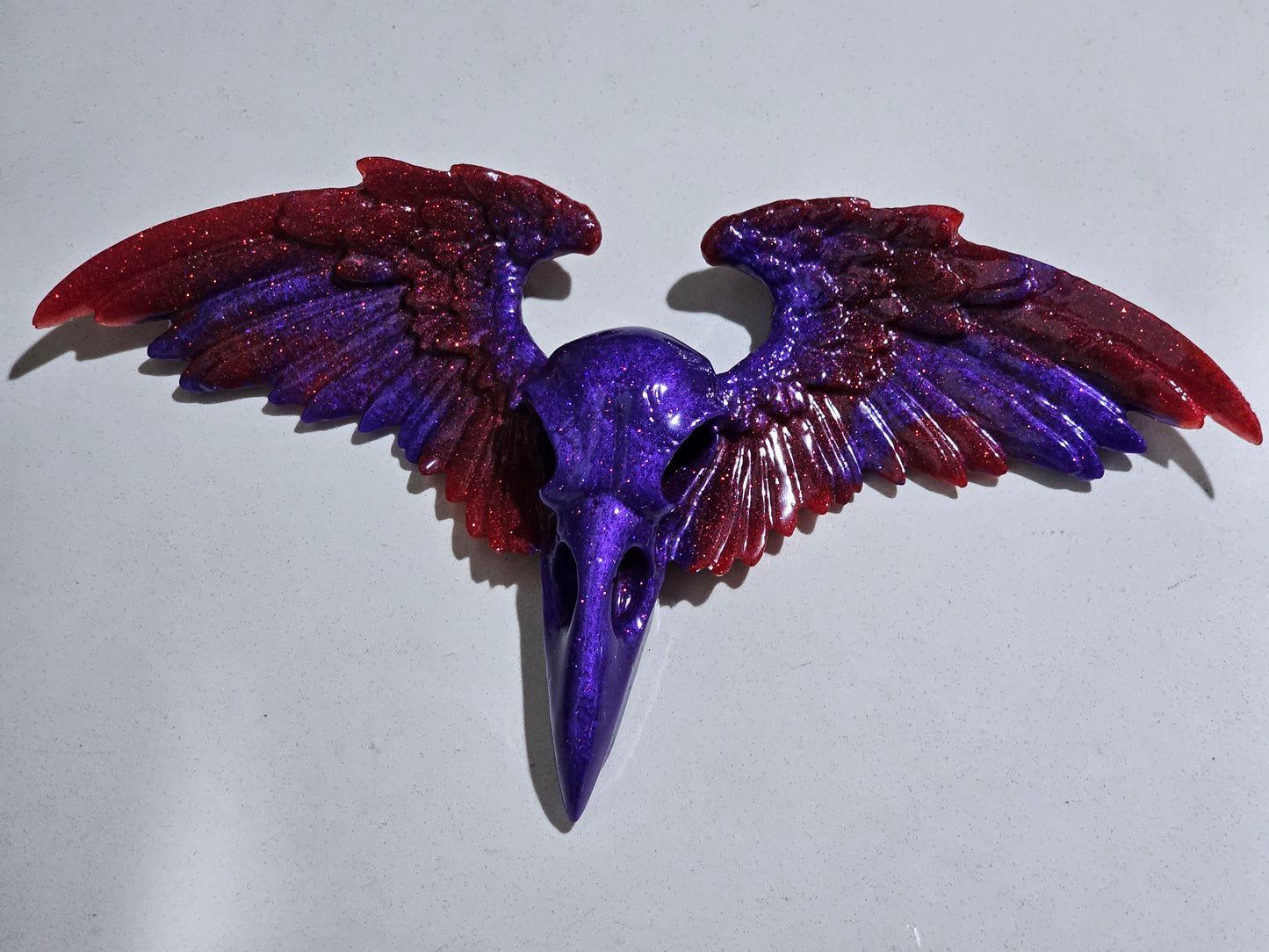 Ravel Skull w Wings -Purple/Red