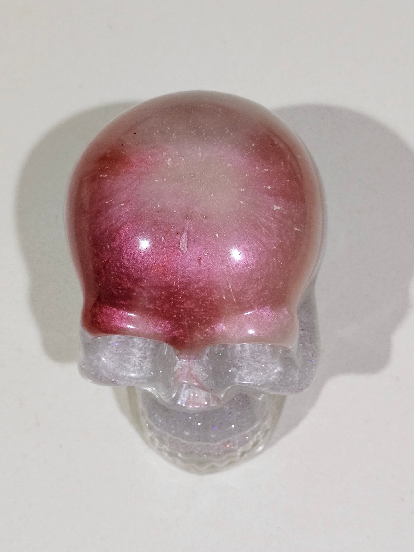 Skull - Pearl White w Pink