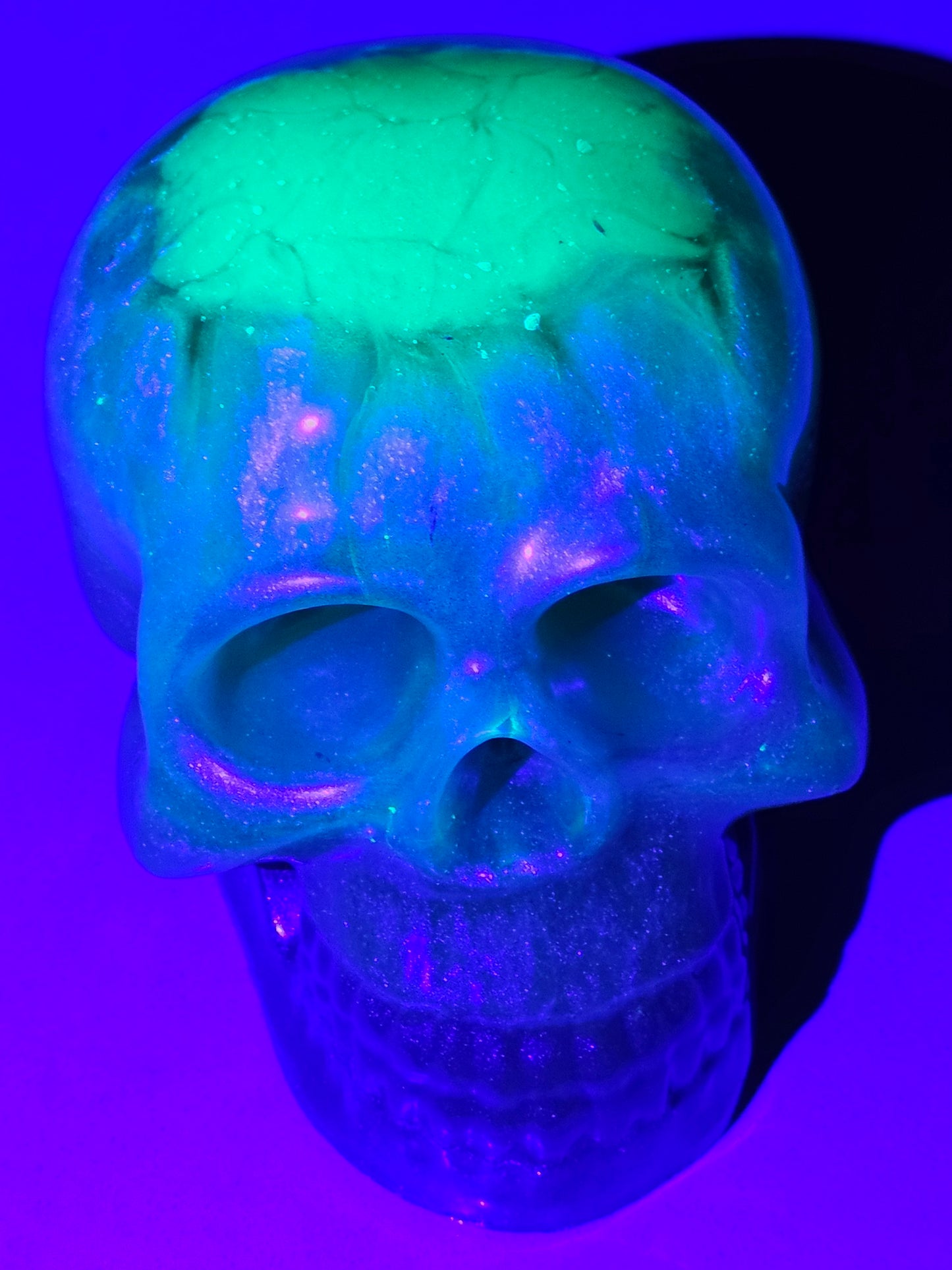 Skull - Holo Green & Teal