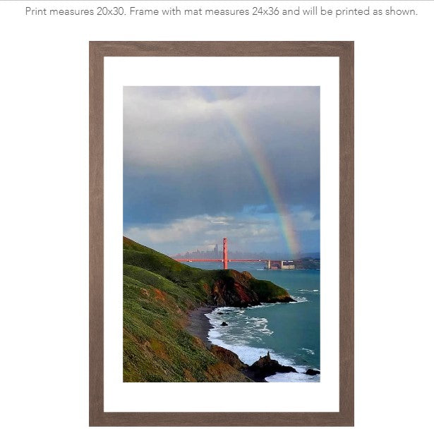 A Rainbow over Golden Gate San Francisco *Framed Print*