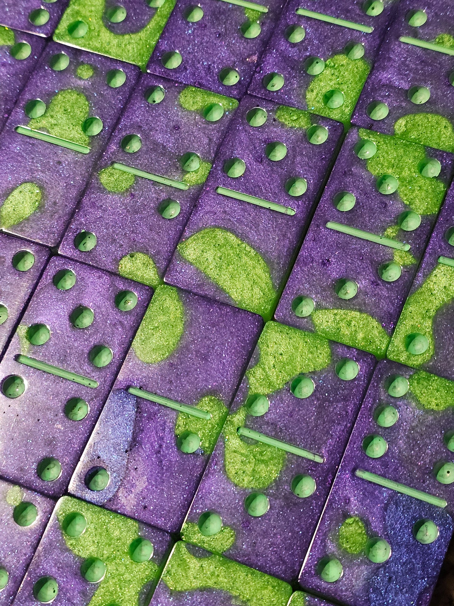 6x6 Dominos - Purple/Green